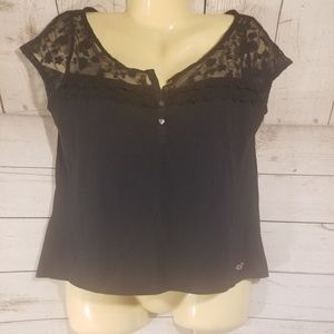 2 for 15 Hollister Black Short Sleeve Top